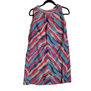 Vintage Handmade Sleeveless A Line Mini Dress Multicolor